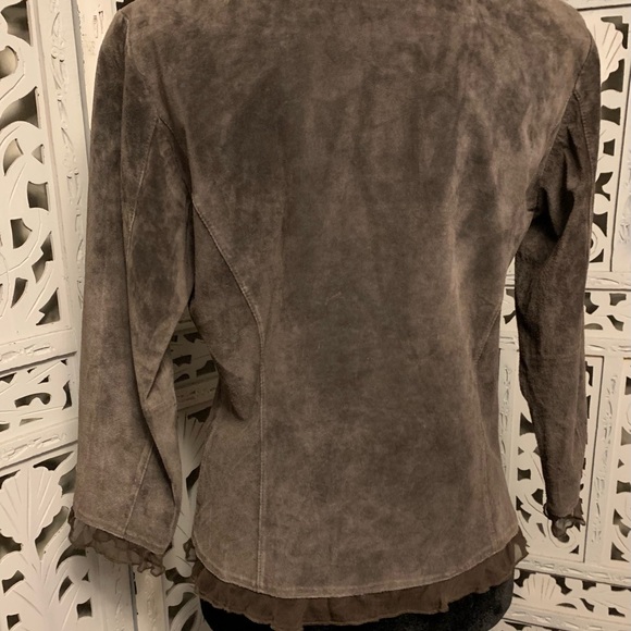 THINK TANK BROWN GENUINE SUEDE LIGHT JACKET - Picture 7 of 12